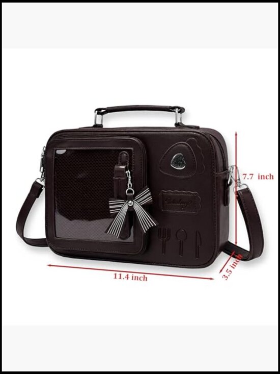 Ita Bag Crossbody Backpack with Display Window, Convertible 3-Way Wear for Pins main image 7